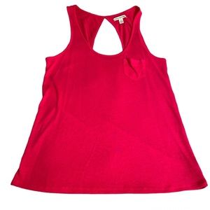 AE hot pink pocket cutout tank top Small